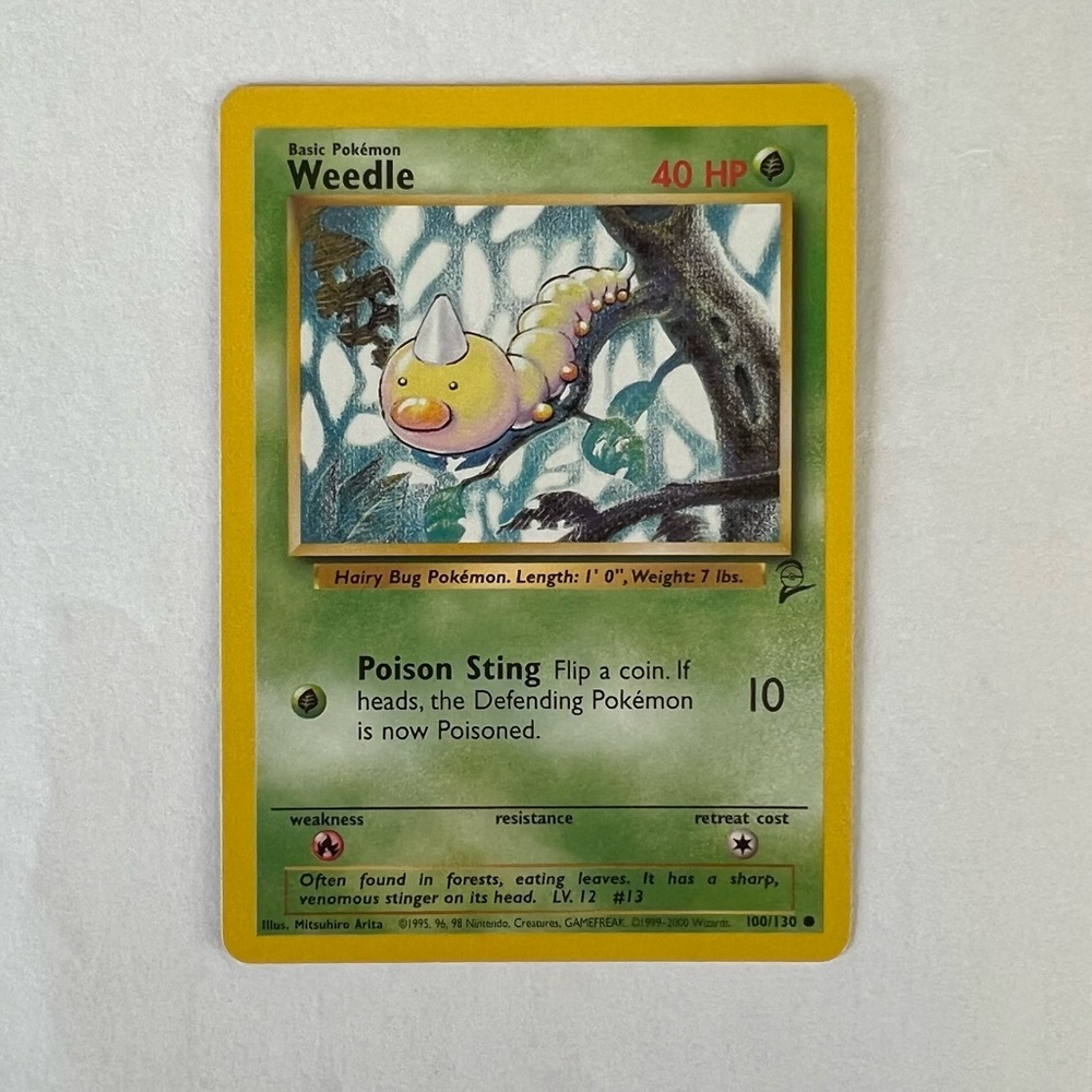 Vintage Pokemon Weedle Playing Card